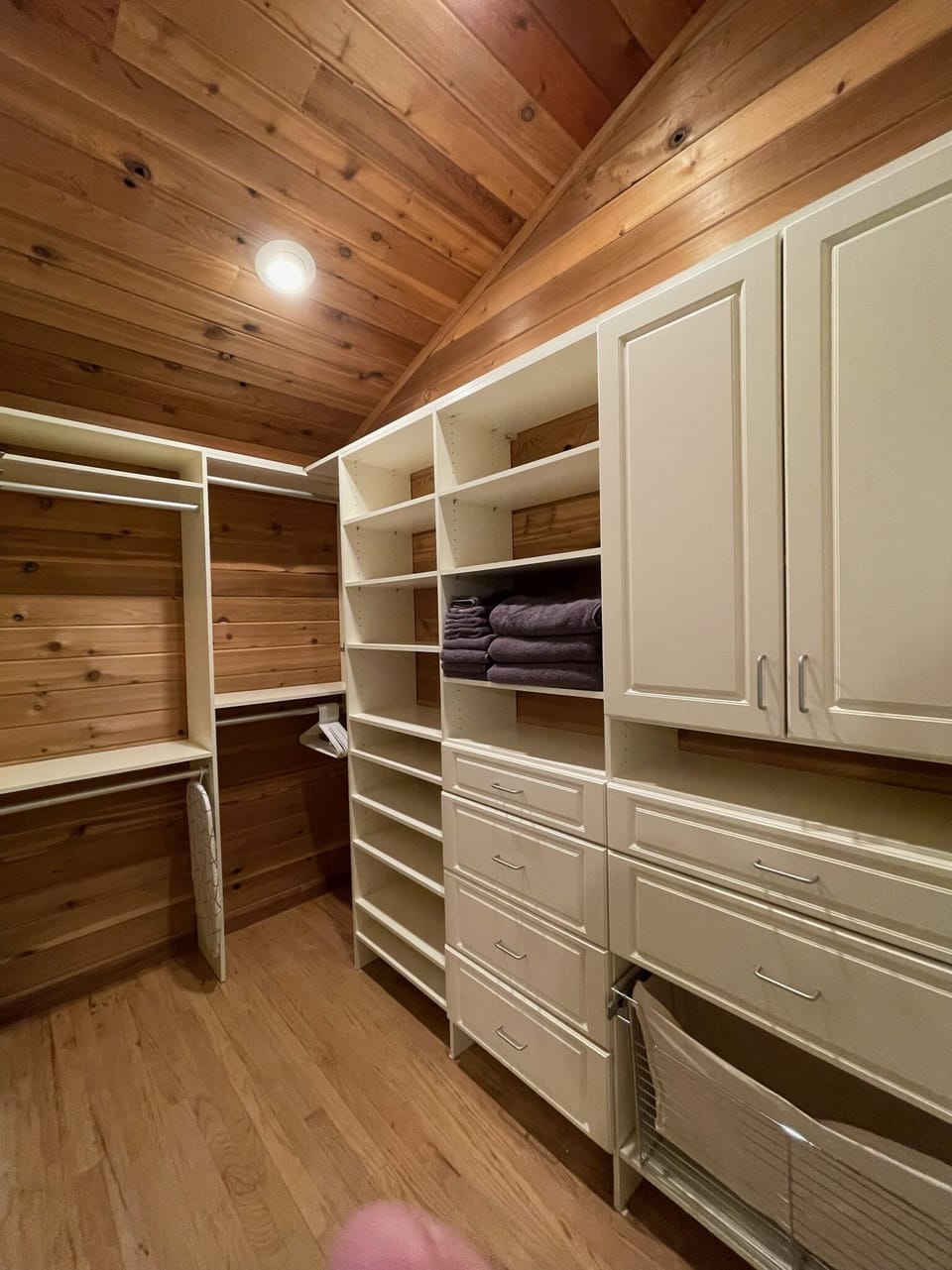 walk in closet in master bedroom