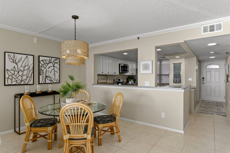 Open concept kitchen and living area make for easy entertaining 