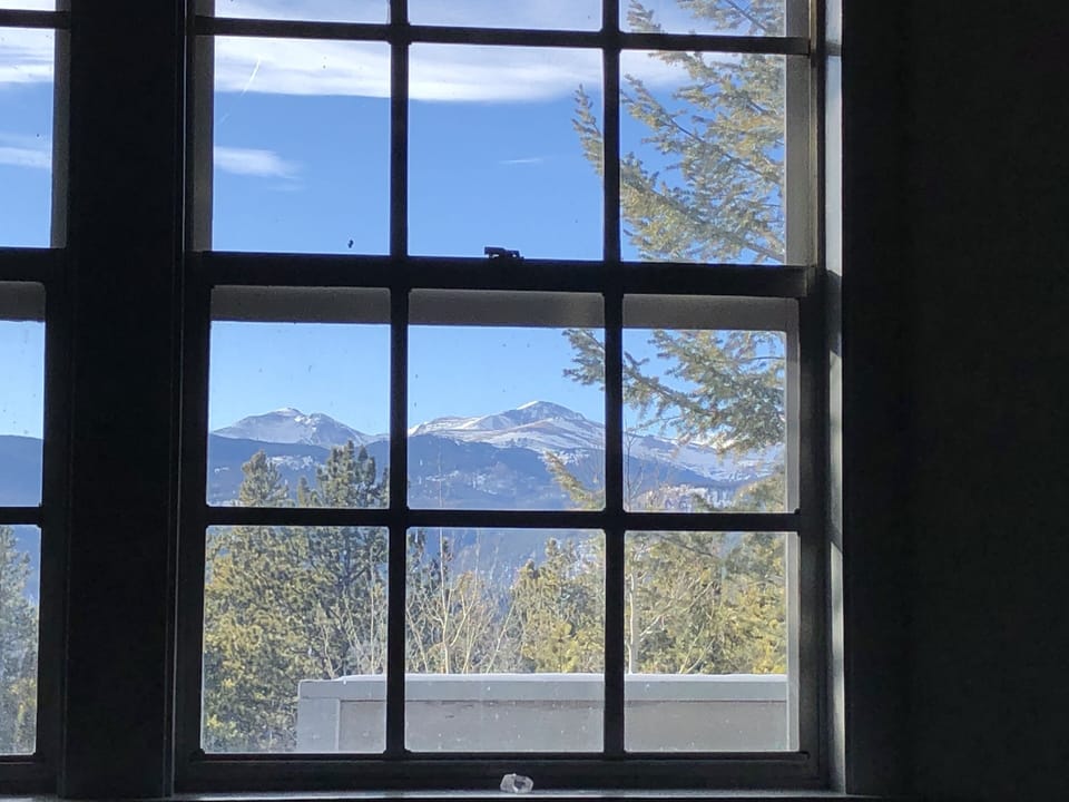 View of James and Perry Peaks from Living Room