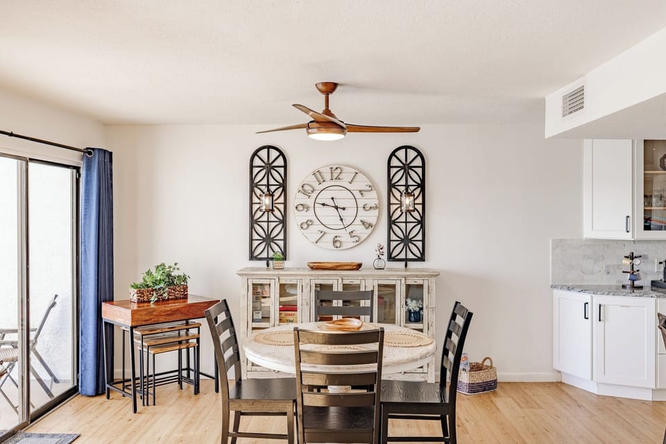 Dining area with foldup desk