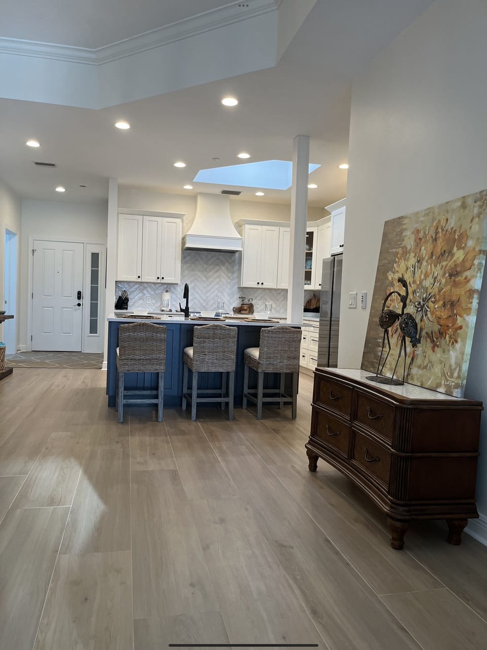 Open concept, kitchen and living space