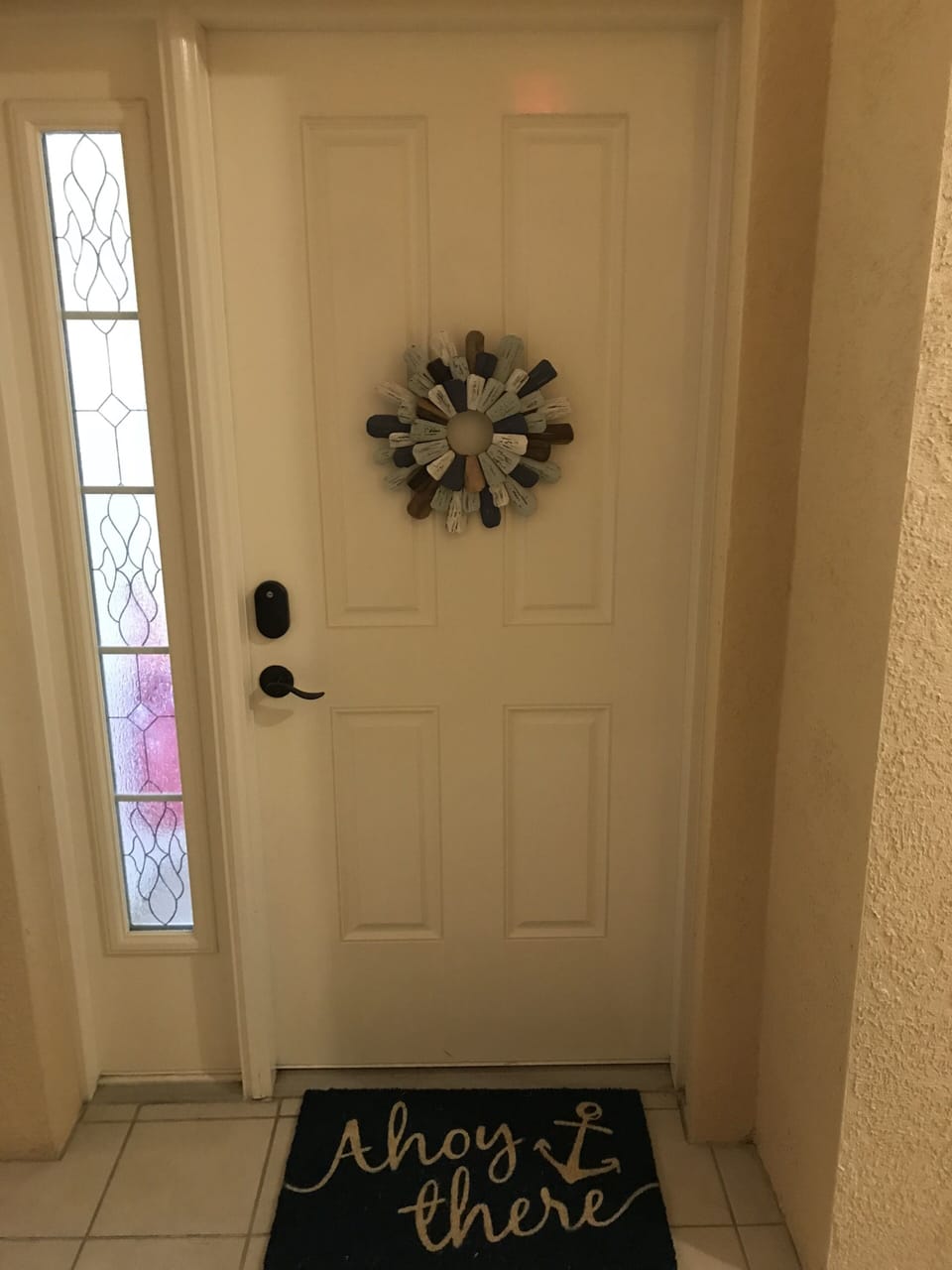 Front door entrance to condo.