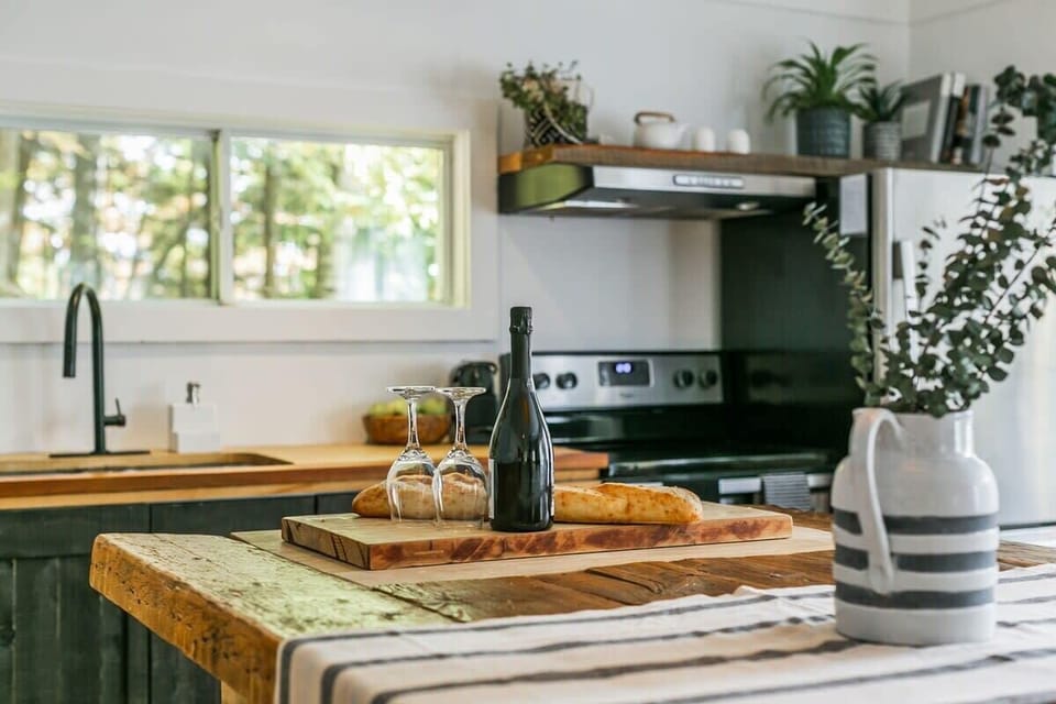 Bright kitchen to prepare comforting home-cooked dishes.