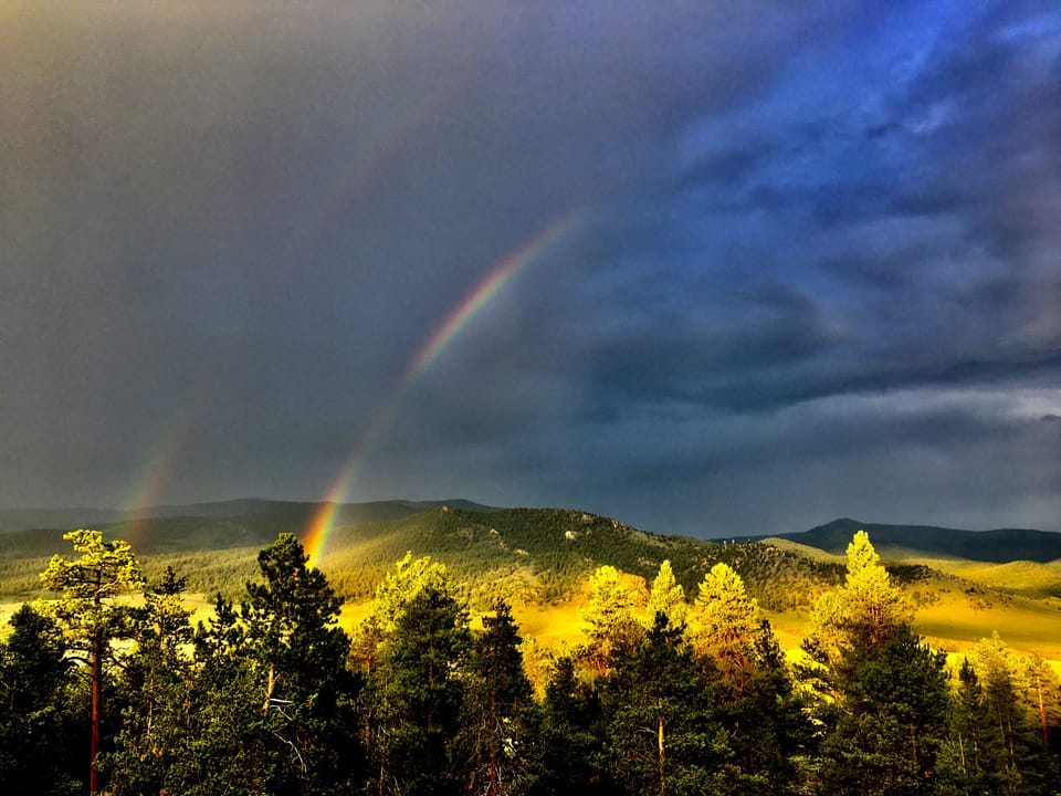 Double Rainbow right off the deck