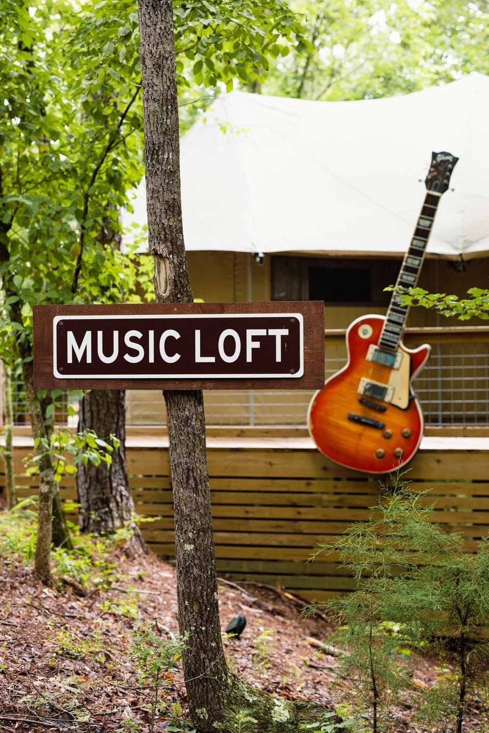 The Music Loft Glamps decor is a nod to our Nashville roots. 
