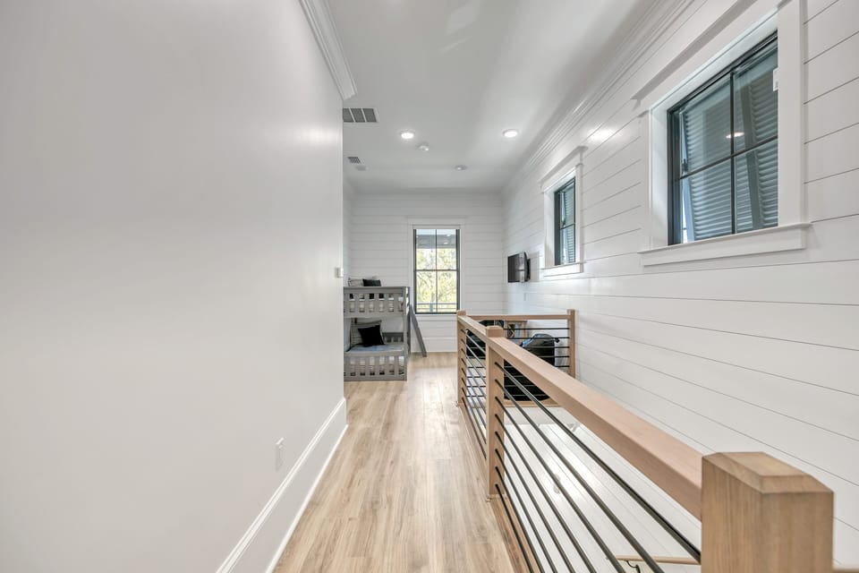 Hall to 2nd floor master and twin bunk alcove