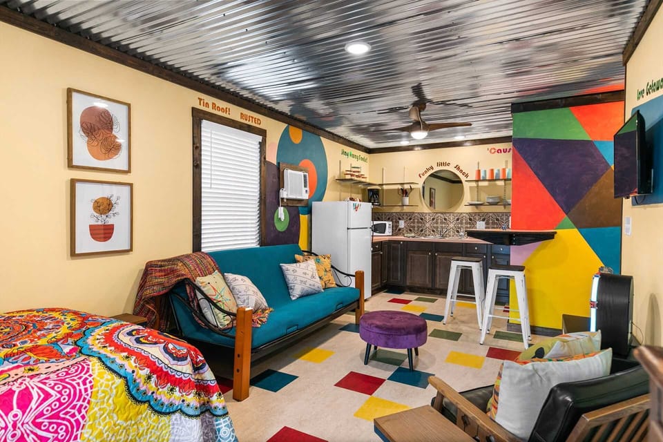 "The love shack is a little old place where, we can get together!"