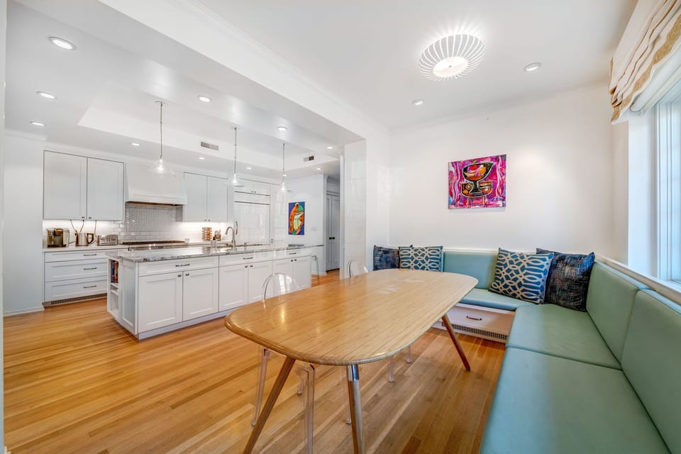 View as you walk in the door to your stunning home for your stay!