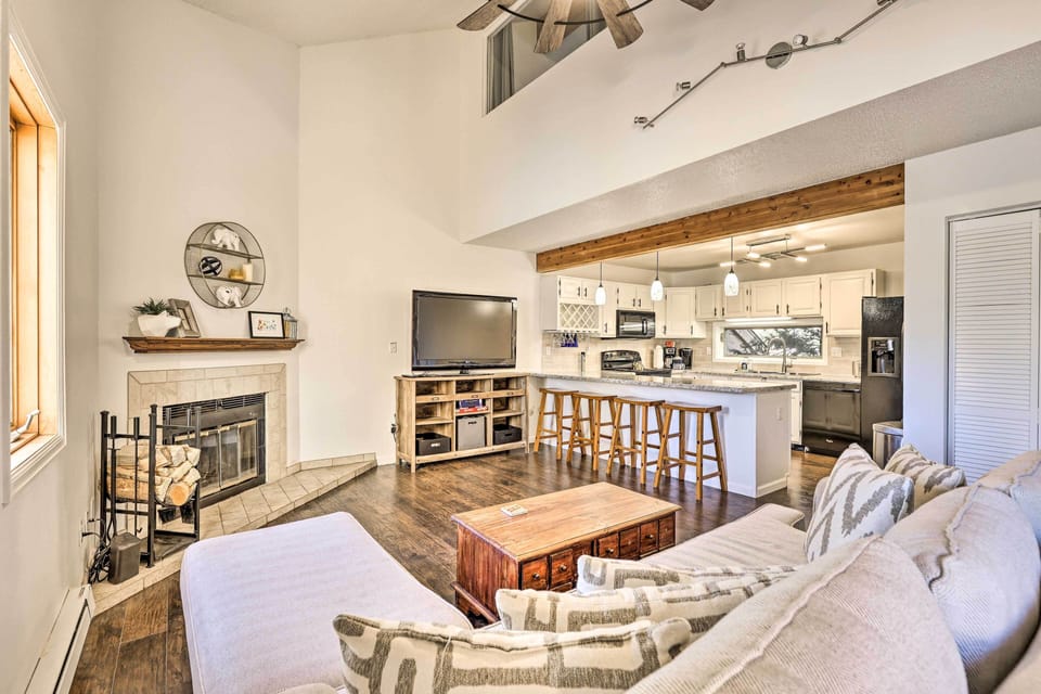 Living Room | Wood-Burning Fireplace