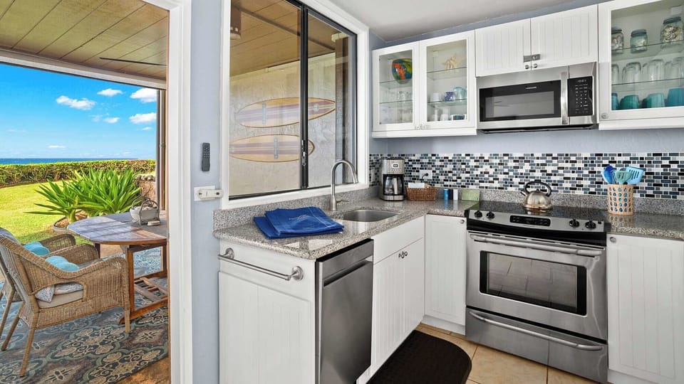 Poipu Makai #D1 - Ocean View Kitchen - Parrish Kauai