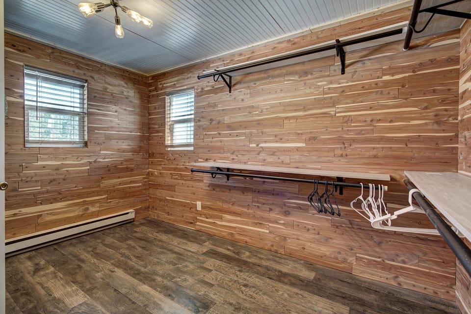 Master closet.  A great space to store luggage and clothes for all guests.