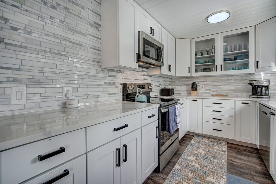 Fully stocked kitchen