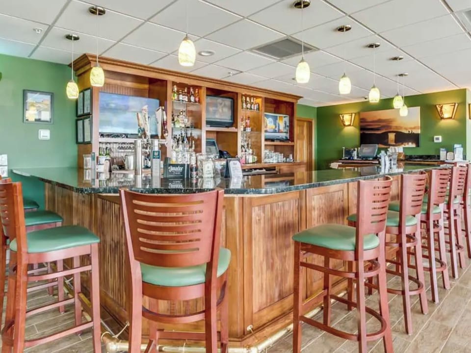 Enjoy a drink with friends at the bar.