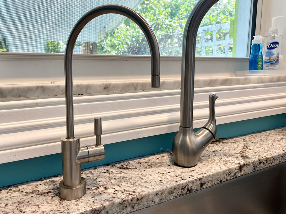In lieu of plastic, we provide clean water via a reverse osmosis system.
