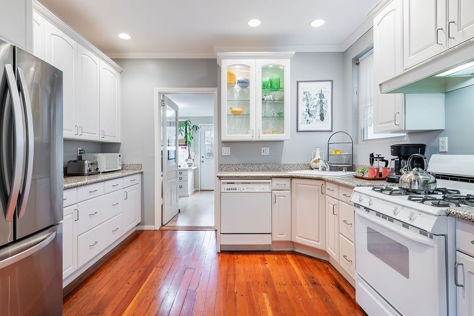 A cooks kitchen!  Everything you need for a simple to an elaborate meal.  