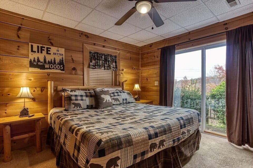 One of Mountain Man's comfy bedrooms