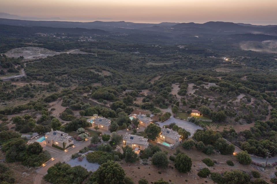 This complex is blissfully tucked away, with countryside views.