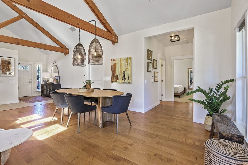 View of dining area from living room.