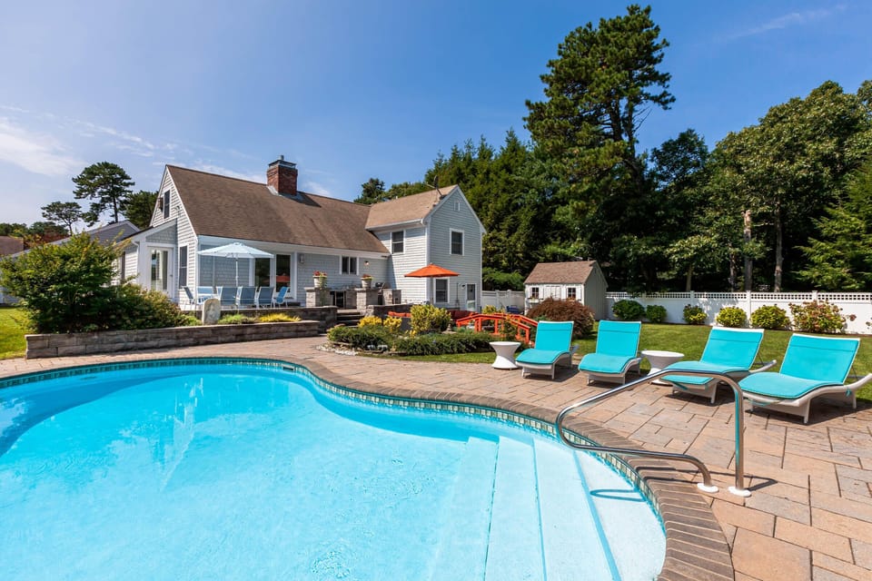 View of Pool Area - New chaise lounge chairs coming this Spring!!