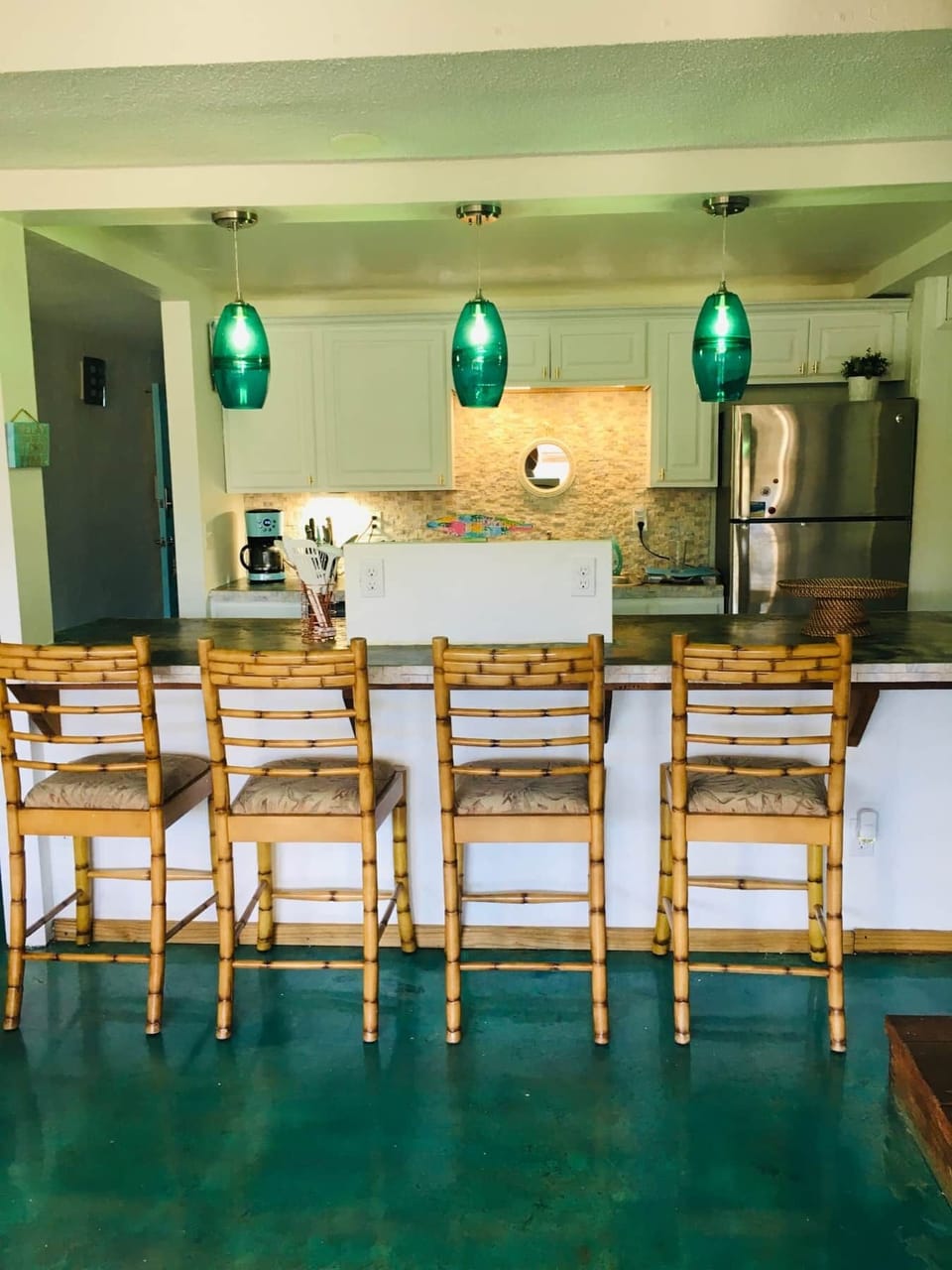 Kitchen bar with stools