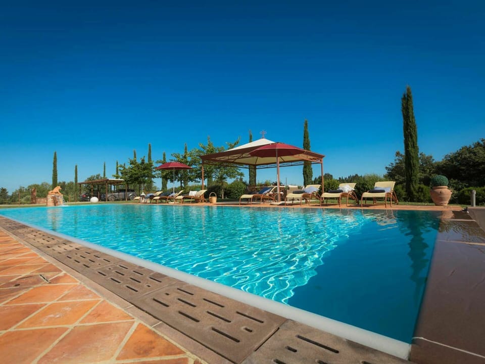 Water, Sky, Swimming Pool, Blue, Azure, Tree, Rectangle, Plant, Outdoor Furniture, Shade