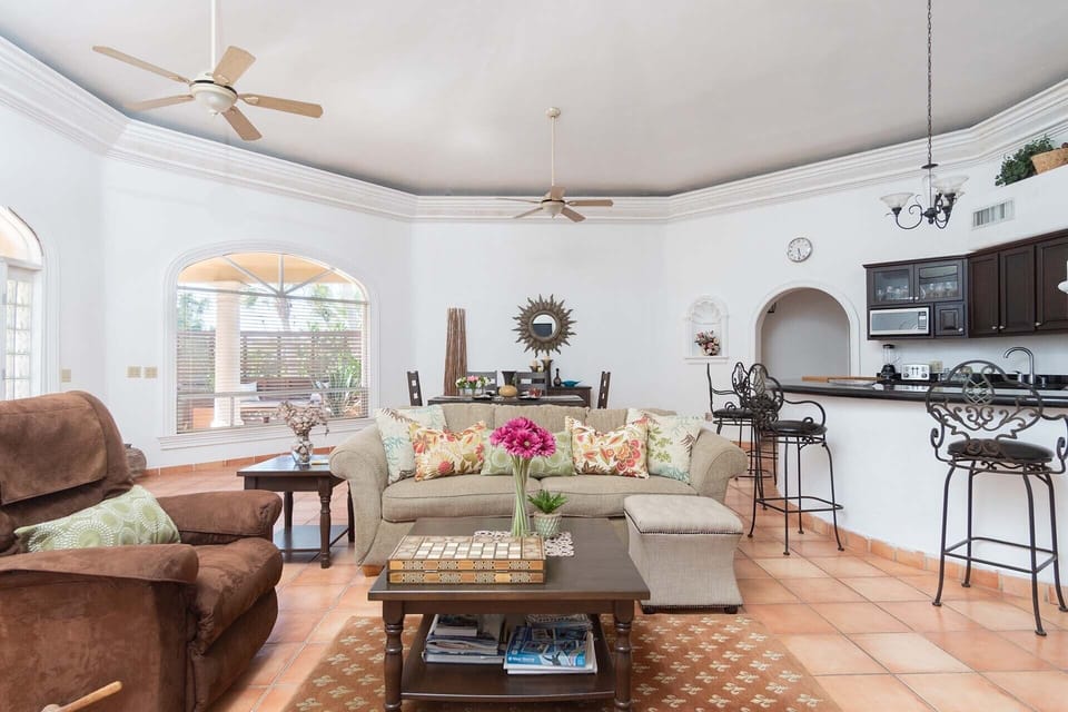 high ceiling in the main room makes an elegant space
