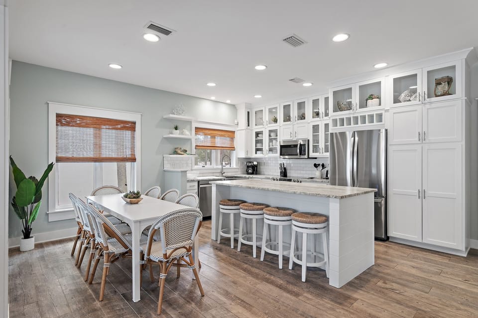 New 7 - Wave N Sea - Water's Edge at Seacrest Beach - First Floor - Dining and Kitchen Area