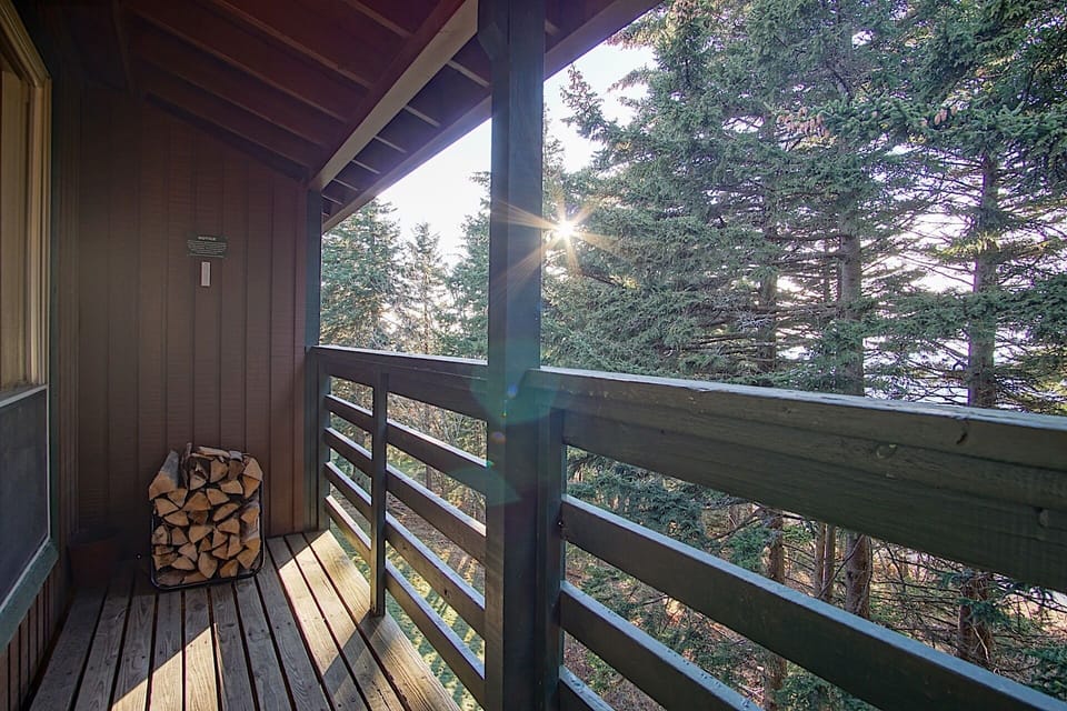 Fire wood is provided for the fireplace just outside your door