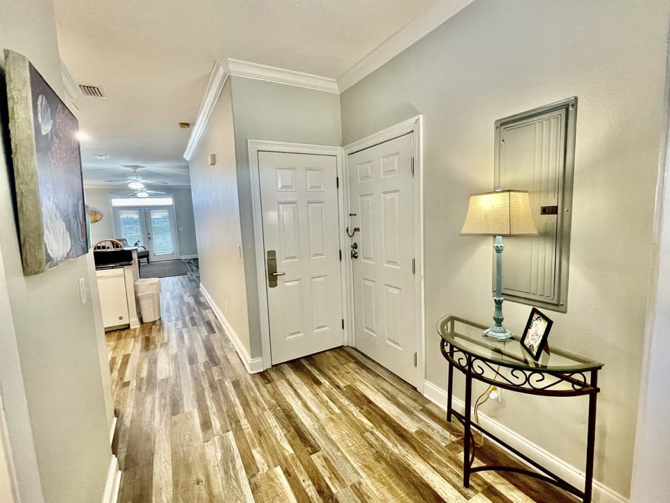 The entrance to this home (on the second level)