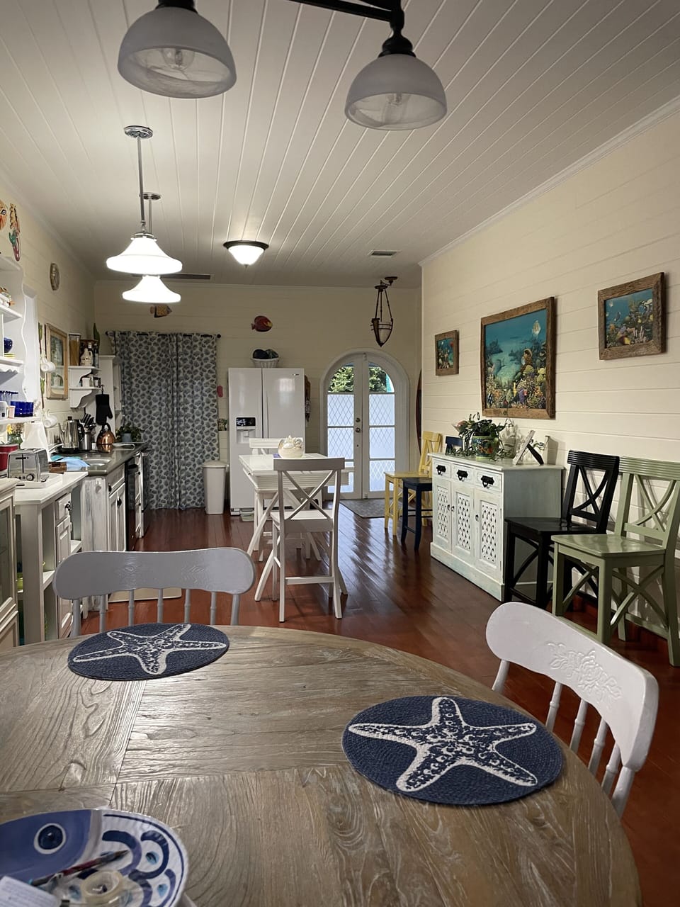 Kitchen and dining , living room. Also a pantry, washer and dryer.