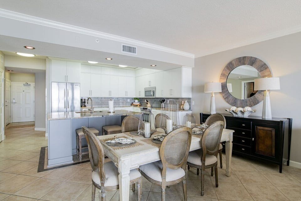 Dining area and kitchen