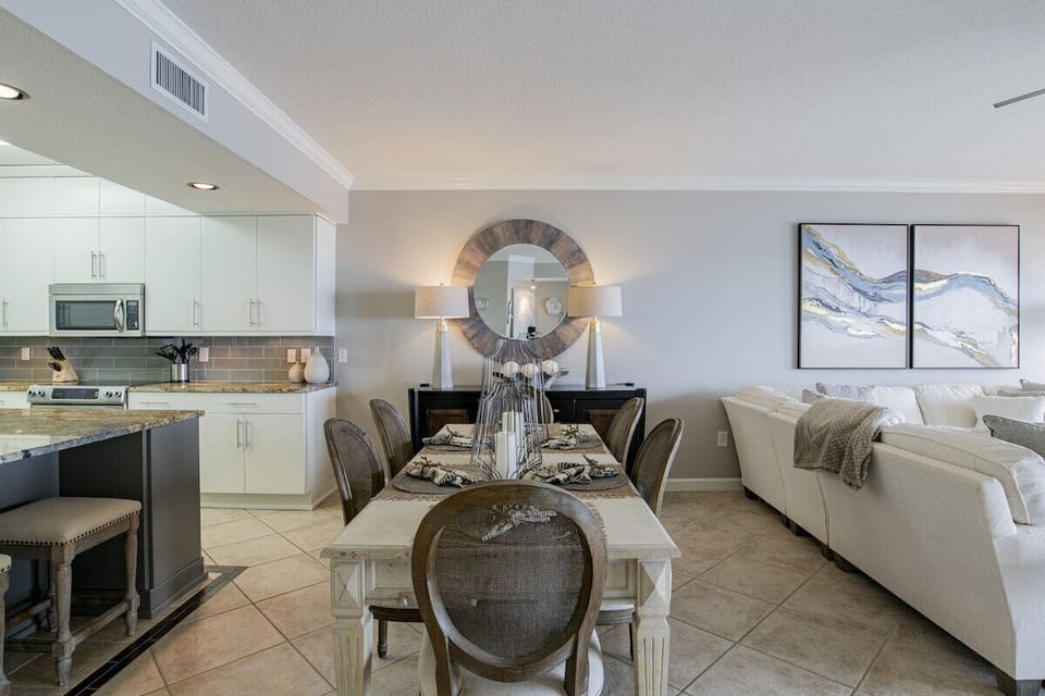 Dining table with seating for 6