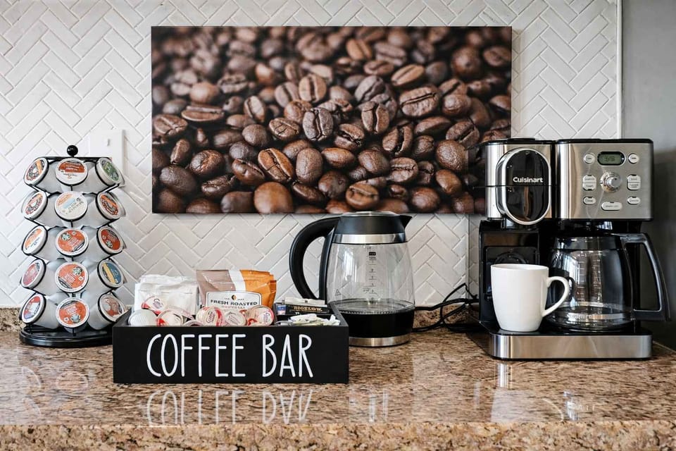 Your morning ritual, elevated—fresh coffee before the day’s adventures begin. Use Keurig coffee maker, electric tea kettle or ice maker - making your favourite drink has never been easier.