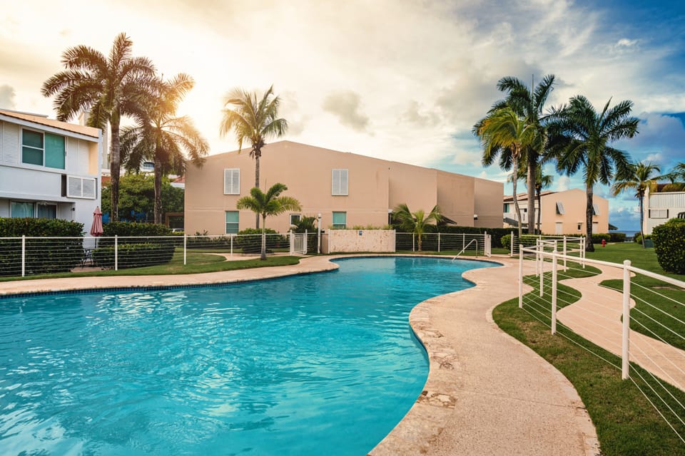 Communal fenced pool