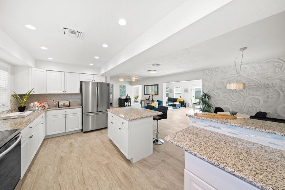 Large open floor plan kitchen 