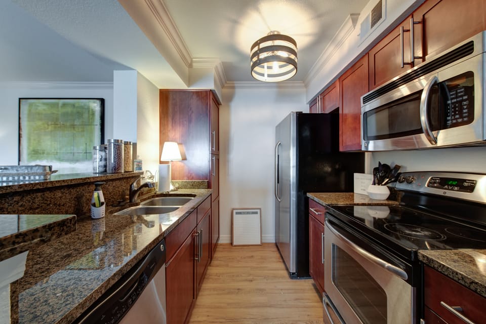 Kitchen - Refrigerator/ Freezer, Oven, Stove, Micro wave, coffee maker