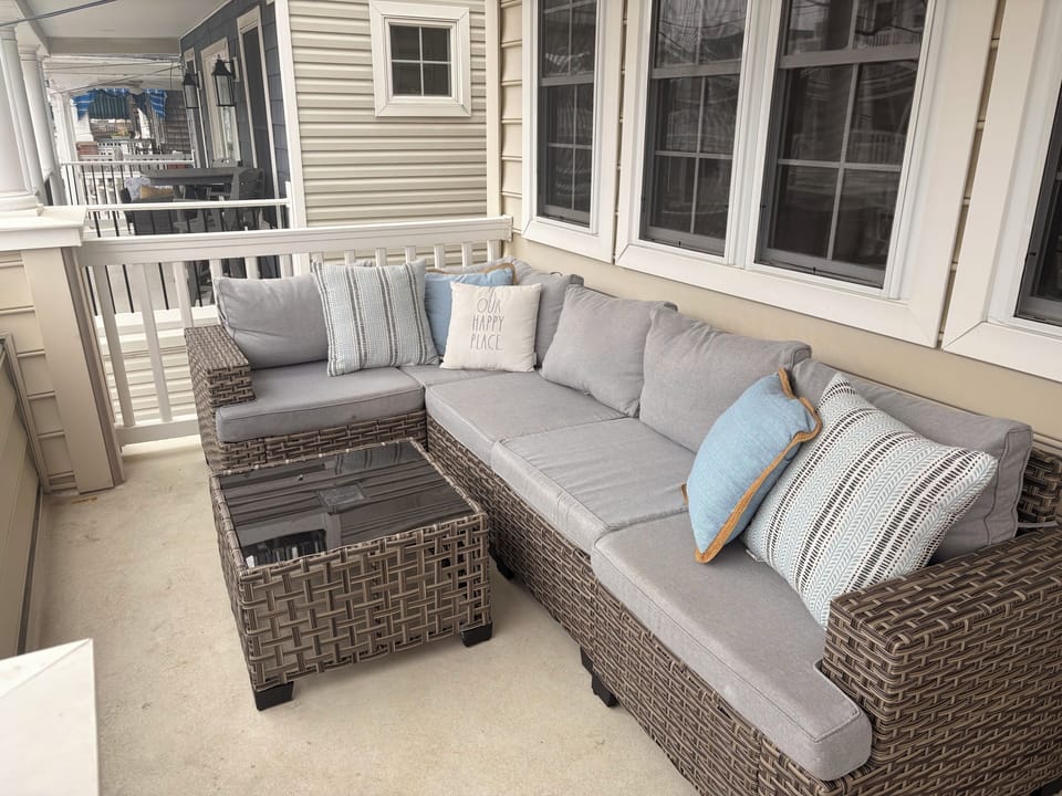 Brand new outdoor furniture perfect for relaxing after a long beach day 
