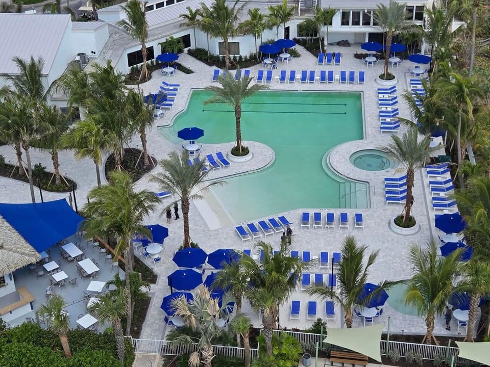 New Main pool opening April 2025 with kids pool, main pool and hot tub