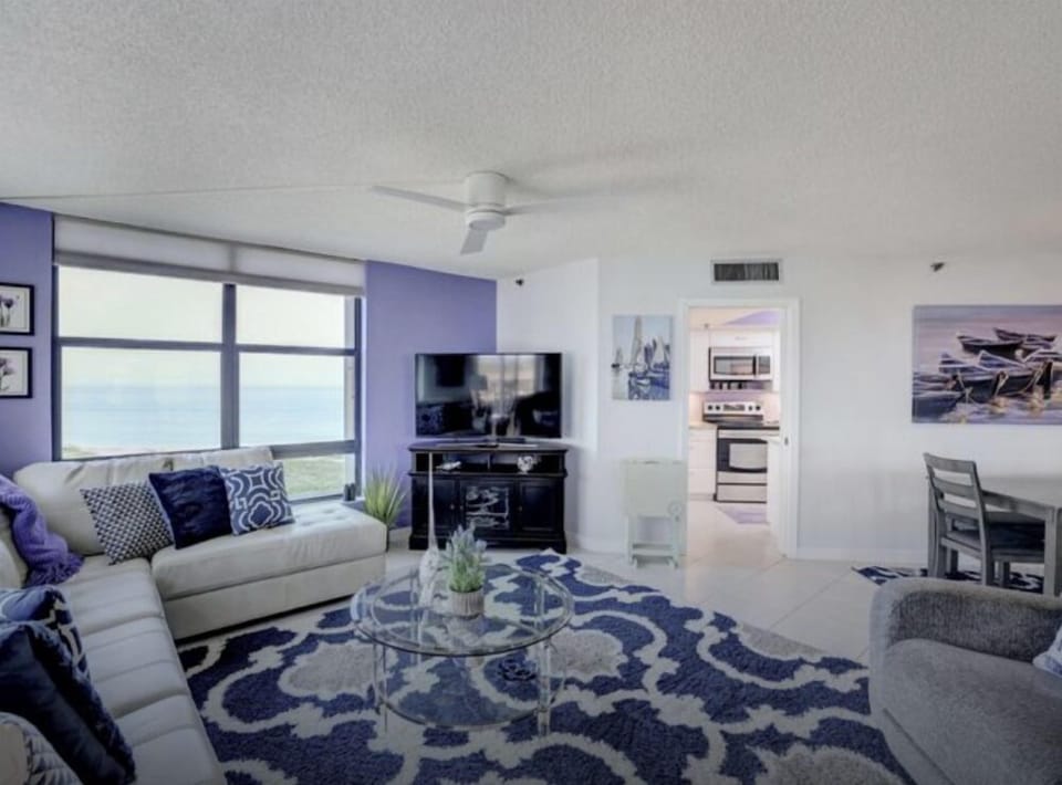 Living room with ocean views 