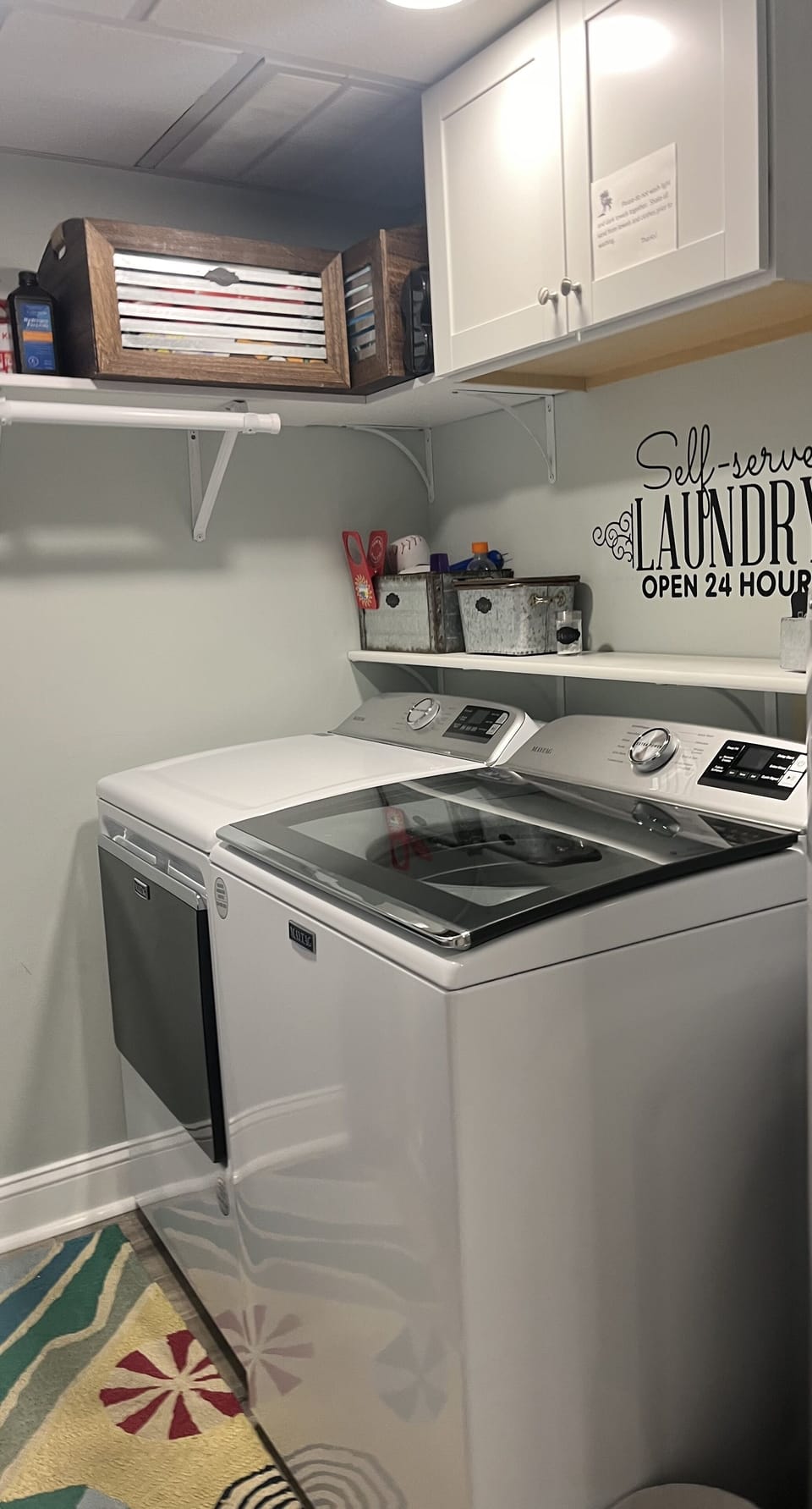 New Maytag washer and dryer for added convenience.  