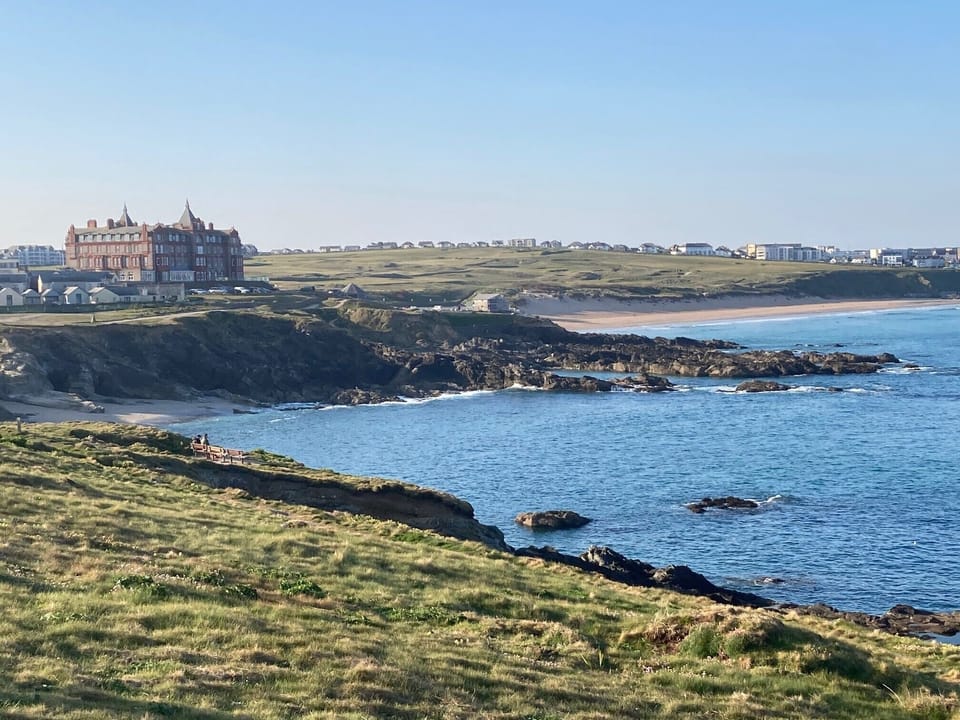 The beautiful coastline in Newquay