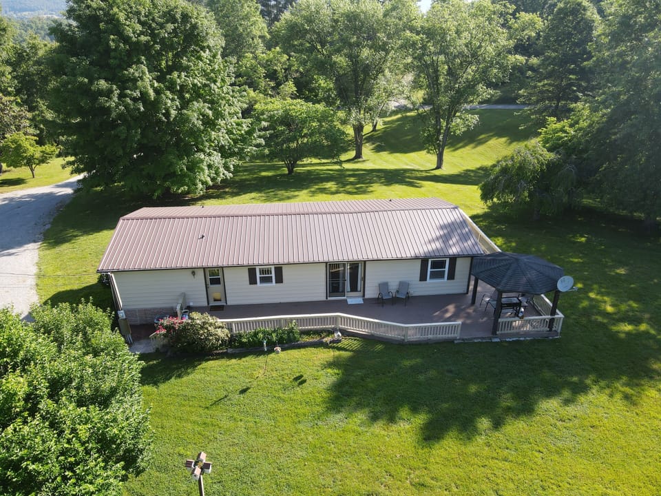 What you see is the extent of my property in the rear of the home.
