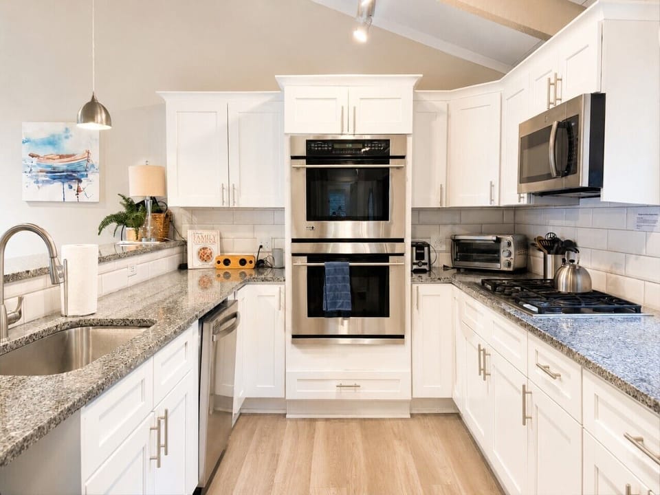 Modern kitchen with sleek appliances