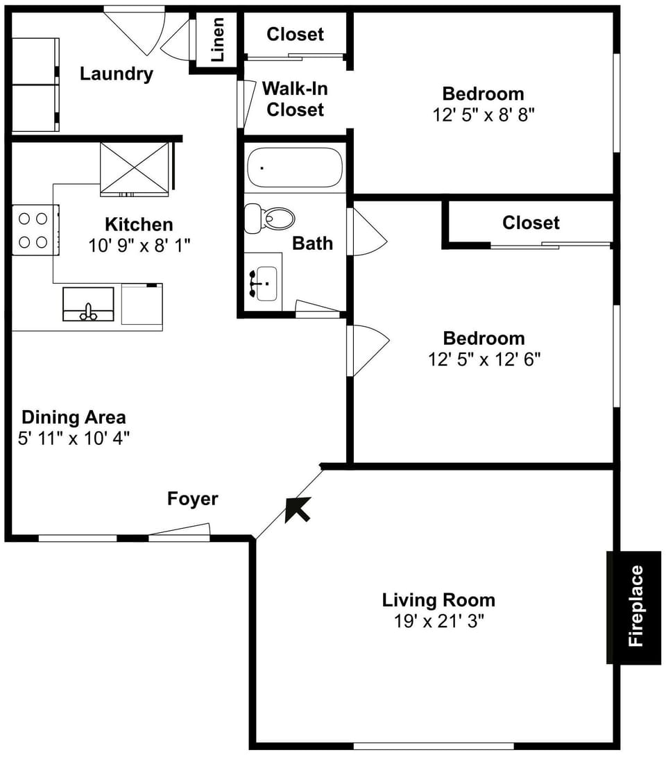 Floor plan of the townhouse
