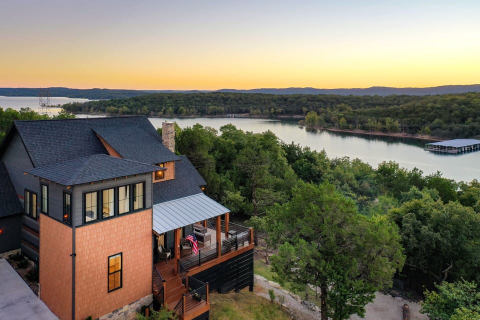 Luxury Table Rock Lake Chalet with stunning finishes and a deck you dream about