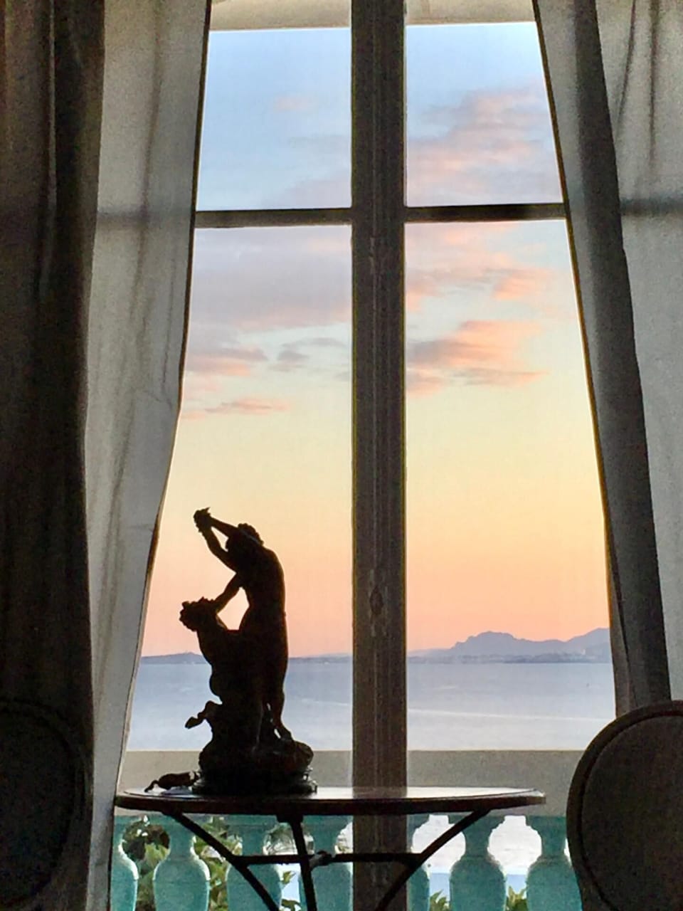 View from the window. Living room view