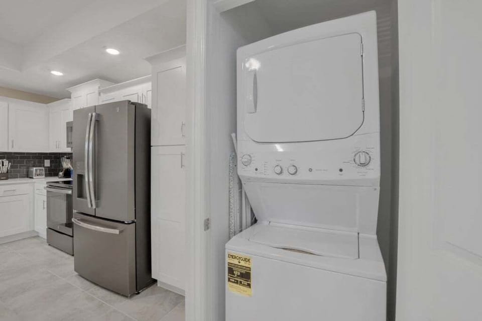 Need to do laundry? This unit includes a washer and dryer.