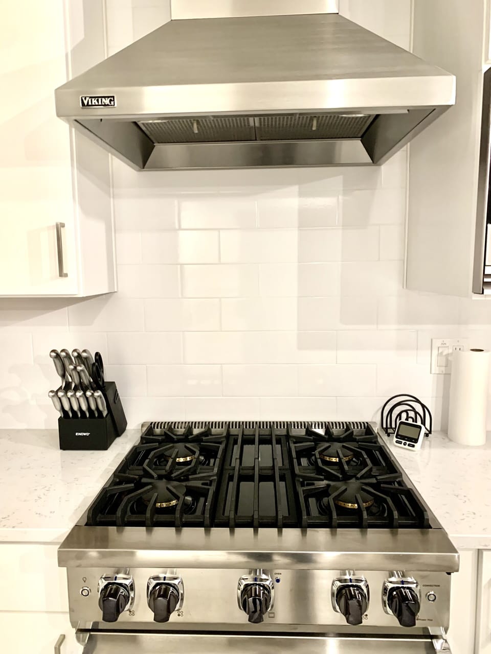 Viking appliances, gas range.