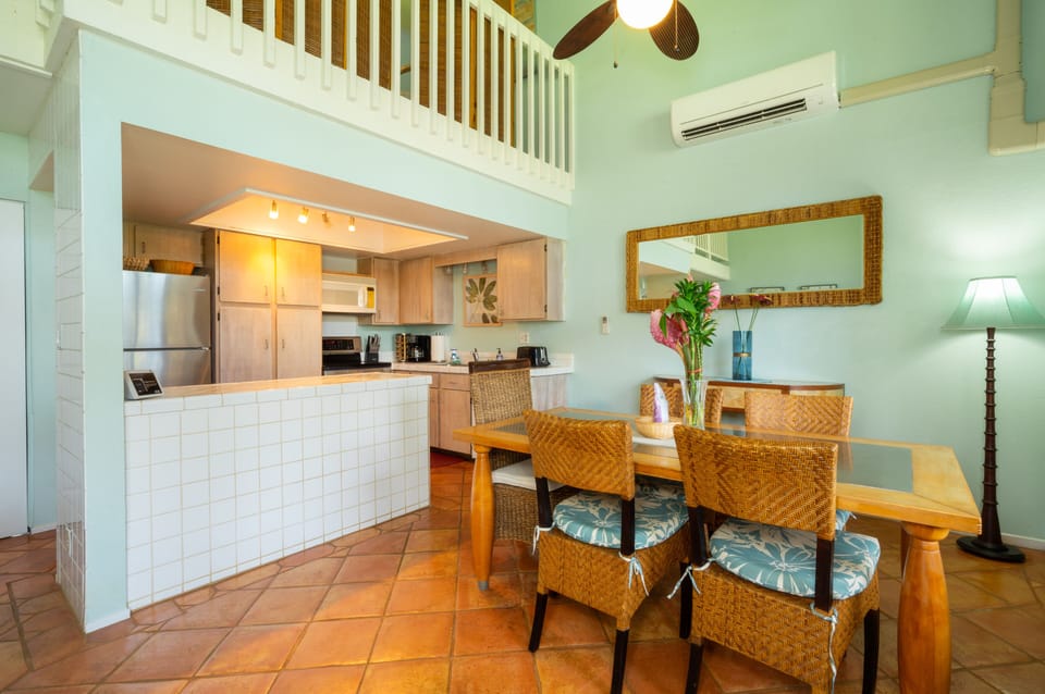 Dining area and kitchen