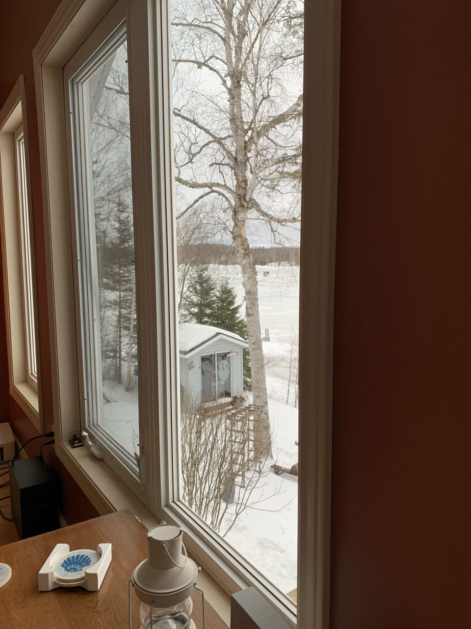 View of Jacks Lake in the winter